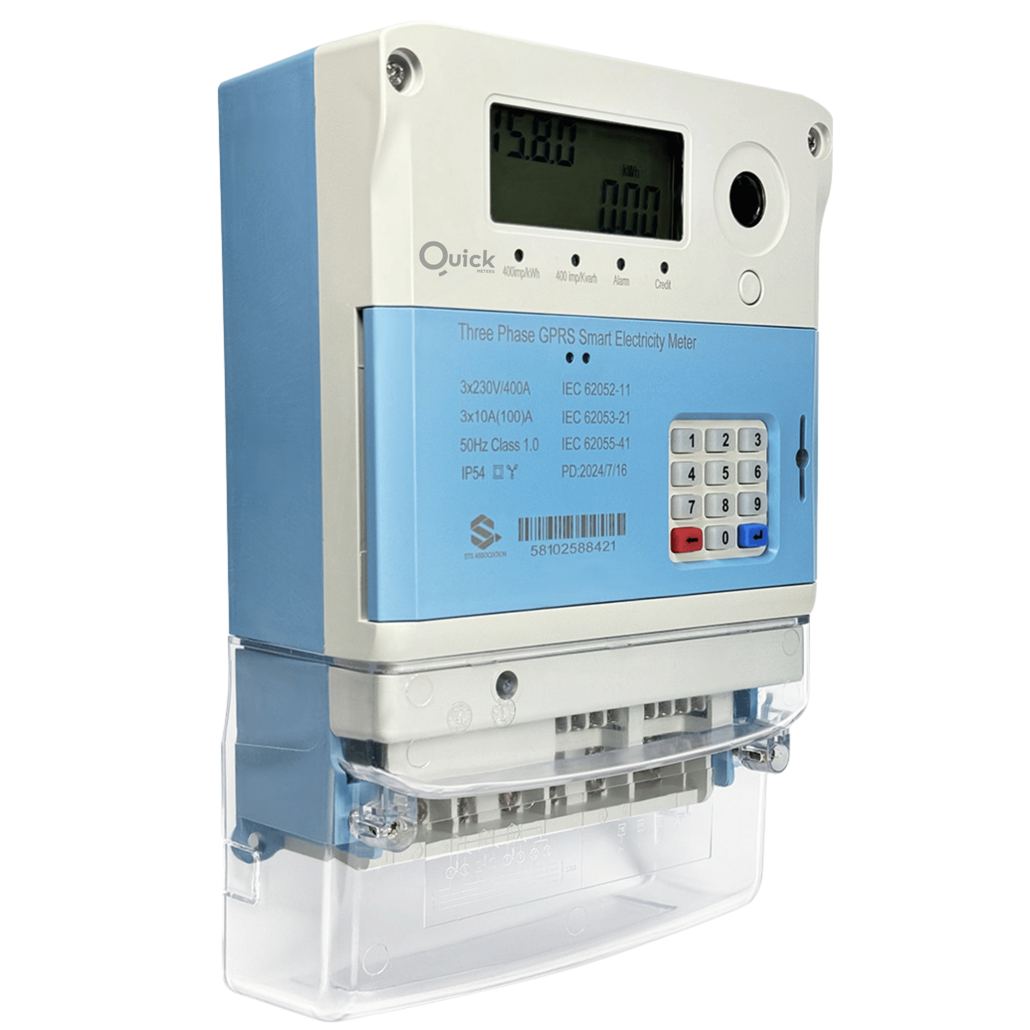 QMS-CT3 Three Phase GPRS Smart CT Electricity Meter